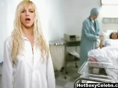 Awesome blonde Britney Spears in erotic music video