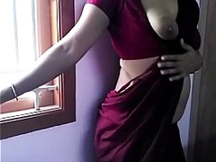 HOT INDIAN MAID IN SAREE STRIP TEASE AND FUCK