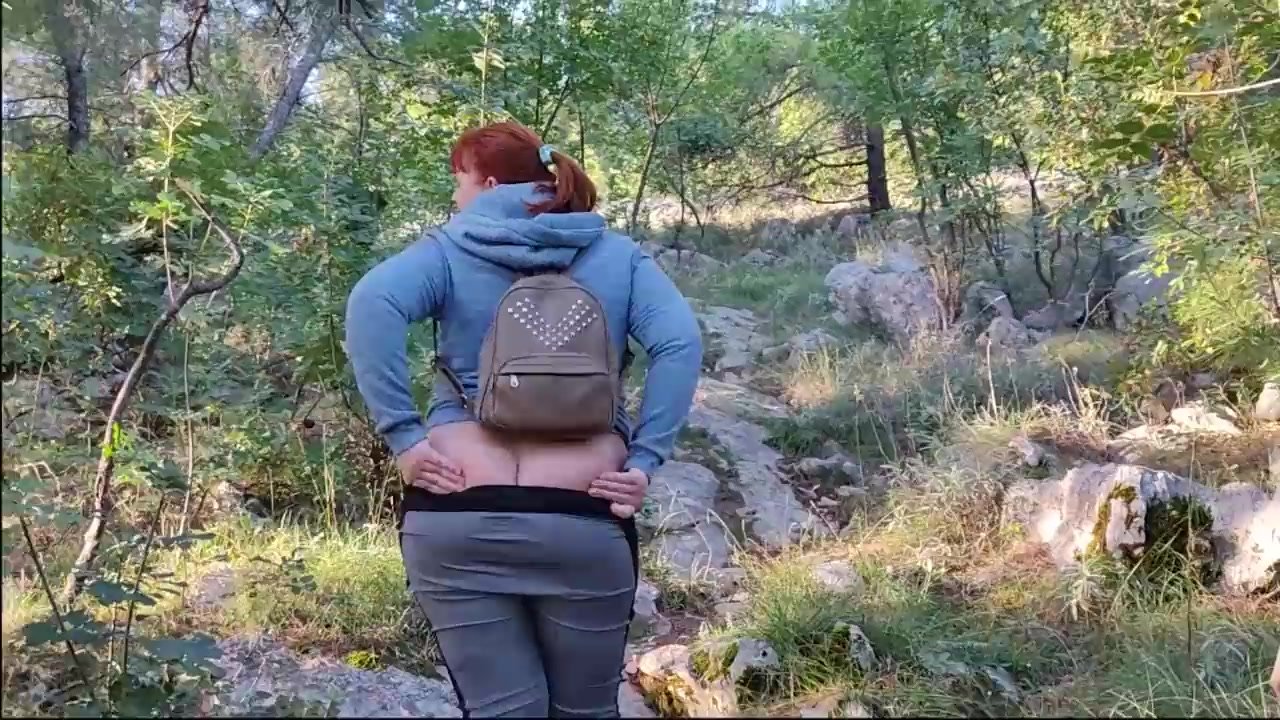 OUTDOOR SEX. Hard Fucking Redhead Horny Curvy Mommy in the Park |  DixyPorn.com