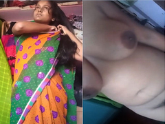 Desi hottie with massive boobs slowly undresses and reveals her cunt and XXX