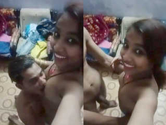 Horny dude is sucking the boobs of the Desi girlfriend and she loves it XXX