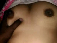 Groping the tits and playing with the XXX nipples of the hot Desi auntie