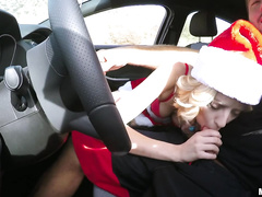 Haley Reed Gives Lucky Guy an Unforgettable Ride in His Car